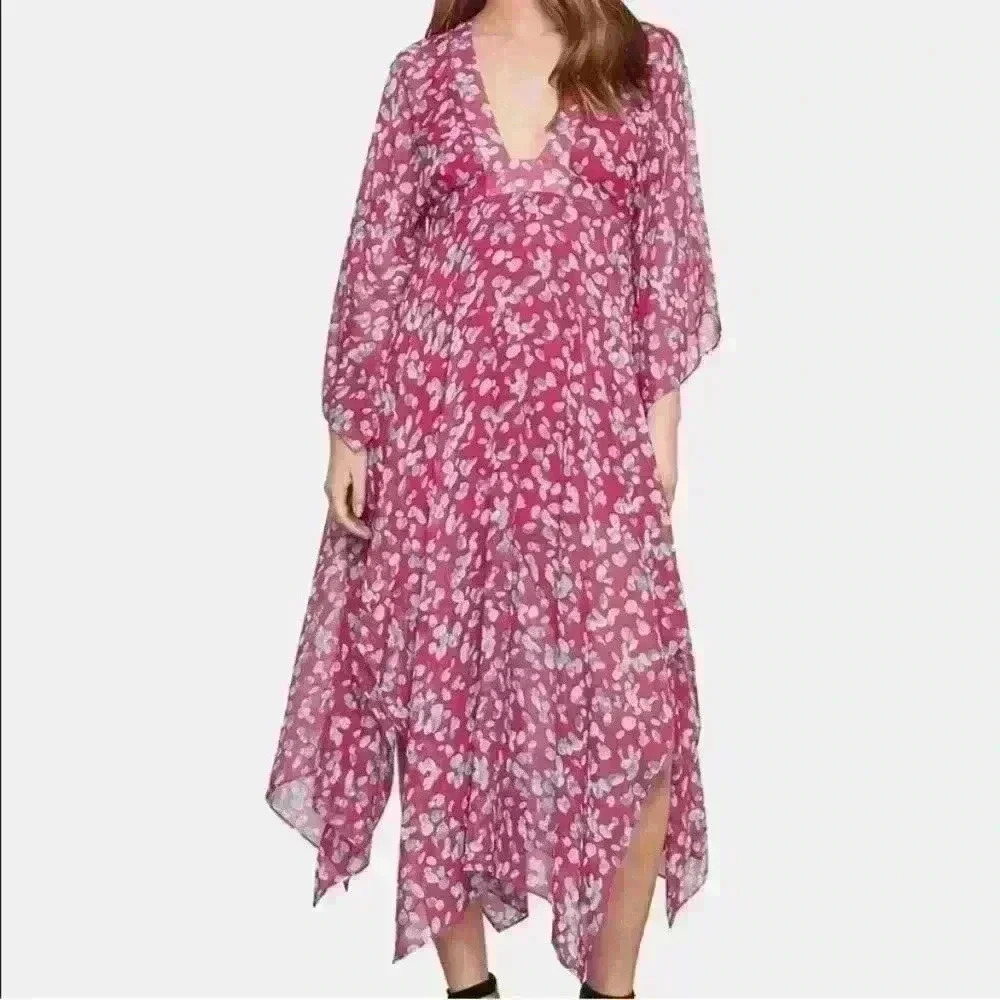 BCBGMaxAzria Eve Printed Chiffon Dress